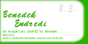 benedek endredi business card